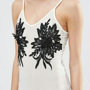 True decadence tall applique mesh bodysuit